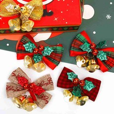 크리스마스 미니 리본 장식 선물포장장식, 레터 리본 종(a)