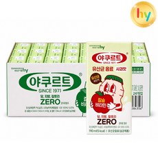 hy 야쿠르트 1971 제로 유산균음료 사과맛, 24개, 190ml