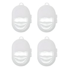 kitchen U 便攜式湯匙餐具盒, 4個, 白色