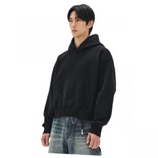 브랜드정품 소버먼트 SOVERMENT 780G 솔리드 크롭 후드-딥 블랙- 235816