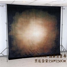 KEYSTONE 絨面背景布 黑底金染, 1個