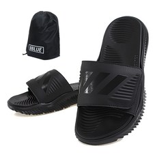 adidas 愛迪達 Alphabounce拖鞋 黑色 B41720+束口袋, 235, 全黑