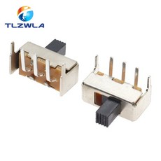 미니 소형 토글 스위치 DIY 전자 프로젝트 핸들용 3 핀 1P2T 슬라이드 3-6mm DC 50V 0.5A SS12F15 10 개, 5mm