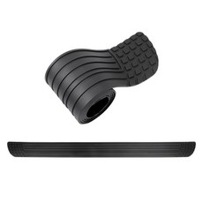 後車廂防刮保護條 通用型橡膠汽車後備箱防撞條, 黑, 1個