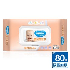 奈森克林 嬰兒柔濕巾 厚實加大 純水RO水製造, 1個, 嬰兒柔濕巾掀蓋80抽_單包