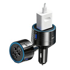 시가잭 인버터 220V 12V 고출력 변환기 고속 충전 12V 있음 PD PD USB3.1A 220V, 12V 있음 고속충전 QC3.0 220V