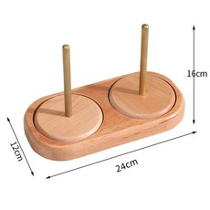 毛線軸架 毛線架 家用繞線櫸木旋轉針織線團輔助編織工具, 雙軸款（14*12*16）, 1個