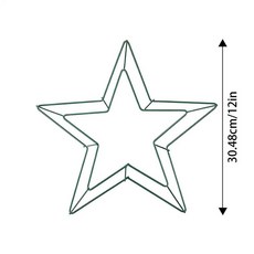 금속 꽃 후프 와이어 화환 프레임 스타 하트 라운드 웨딩 파티용 거치대 장식 액세서리 1 개, 01 빠른, 01 star