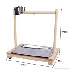 앵무새 놀이터 나뭇가지 횃대 이동식 대형 나무가지 모란, 1개, 15번