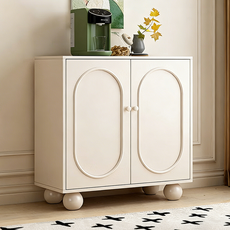 북유럽 거실 다용도 수납장 모던 홈카페 수납선반 찬장, 화이트(A)