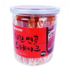 반려견 간식 치킨 연골 스테이크 300g 통 애견 껌 치아 건강 자연 건조 육포, 1개, 상세페이지 참조