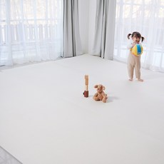 리빙코디 프리미엄 에코 말랑 PVC 롤매트 110cmx2m (4종/택1) 놀이방매트 층간소음 셀프시공, 사이즈:01.15T 롤매트 크림러그 110cmx2m
