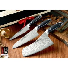 Maestro Wu 金合利龍紋新式鋼刀具組 (三件套裝) 大馬士革鋼刀 廚房刀具 精湛工藝 送禮自用