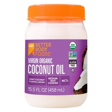 베터바디 푸드 - 유기농 버진 코코넛 오일 439g BetterBody Foods Organic Unrefined Coconut Oil - Hair & Baking & Cook, 1개