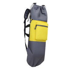 STK 스케이트보드 백팩 조임끈 여밈 요가 매트 보관 가방 방수 롱보드 휴대용 케이스 (조절 가능한 어깨끈 포함) -, 옥스퍼드 천, 회색