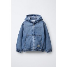 국내배송 ZARA 자라 주니어 키즈 후드 데님 점퍼 미디움 블루 4441619427 1917946