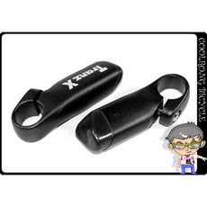 酷榮單車 Tranz黑色牛角 舒適握把 鋁合金材質, 1個, 9.5公分