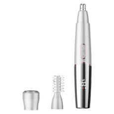 360도 회전 칼날과 IPX7 방수 디자인이 특징인 전기 코 헤어 그루머 1팩, 하얀색