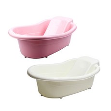 맘스포유 베이비 유아 욕조 아기 목욕통, 베이비욕조 신생아욕조-화이트 (목욕바가지 증정)