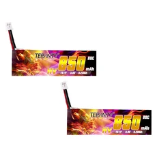 TREANTY 1S 3.8V 850mAh 80C/160C 리튬 배터리 RC FPV 쿼드콥터 백업 Tiny Hawk 고속 충전식, 01 2Pcs