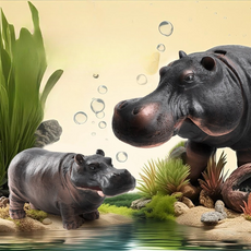 글로아픽 수족관 어항 기포기 하마 산소 발생기 공급기 공기압 히포 소형 히포 소형 공기압, 1개