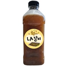 꿀꿀소스 LA갈비양념장1kg 불고기소스 소갈비찜 돼지갈비구이 겸용(갈비 2kg 조리분량) 국산배 파인애플사용, 1kg, 1개