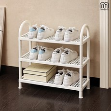화이트 미니 현관 신발장 정리대 3단 신발 선반 정리함 좁은 틈새 간이 수납장 유아 슈즈랙 보관함 거치대 원룸 아파트 다층 정리 심플 NS2430794@971LZ202_105BA