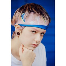 【Hebeヒビ】LIFEBEAT加州系列單車運動旅行魔術頭巾, 粉色