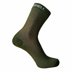 DEXSHELL ULTRA THIN CREW SOCKS 中筒超薄竹炭纖維防水襪 黑色 登山/百岳/跑步/露營, 軍綠色,L, 1個