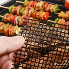 테프론 그릴매트 바베큐 재사용 닭갈비 석쇠 고기 매트 바베큐 숯불 휴대용 그릴 시트 불판 dew+08488gV, 1개