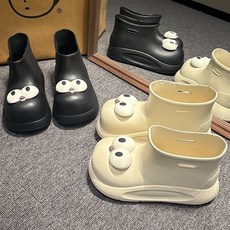 可愛夏季防水防滑短筒雨靴：時尚外穿膠鞋，戶外水鞋首選, 白色,40/41, 白色, 40/41