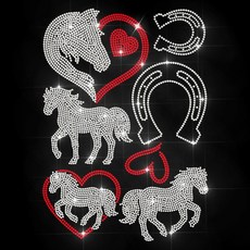 1개 유리 핫픽스 라인스톤 다리미 부착형 아플리케 의상 액세서리 (옷 가방 바지 말 장식용) 297x210mm, 혼합색