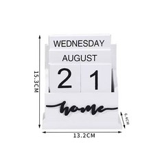 씨플 노르딕 빈티지 복고 창의 달력 달력 만년력 진열품 학생 책상 사무용 책상 중고풍 장식 소품, 하양