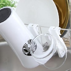 주방용 물병 젖병 컵 거치 건조 스탠드 클립형 싱크대 정리 수납 보관 선반 홀더, 1개, 상세페이지 참조