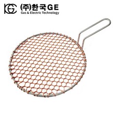 한국지이 원형 구리석쇠 그릴망 숯불 화로 로스터, 1개, 330