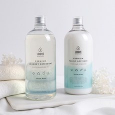 아이보브 프리미엄 고농축 코튼블랑 1L 아기 세제+유연제, 1세트, 2L