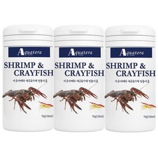 아쿠아테라 프리미엄 고단백 새우&가재 전용사료 70g(100ml), 70g, 3개