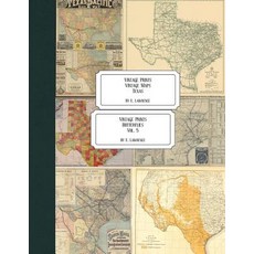 (영문도서) Vintage Prints: Vintage Maps: Texas Paperback, Createspace Independent Pub..., English, 9781726274029