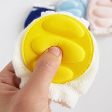 台灣熱銷 嬰兒爬行護膝護肘定制寶寶松口護膝夏天網眼透氣棉走路嬰兒學步爬行兒童防摔護腿肘, 兔子淺藍色,0-4歲【買2件減2元】, 1個