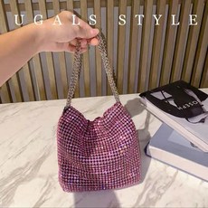 提揹兩用水鑽晚宴包，手提肩揹兩用，精緻晚宴包，派對宴會必備, 1個, 1