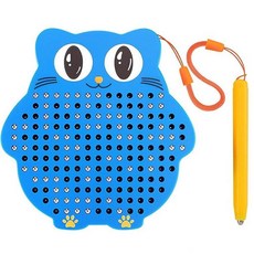 DAYUMKOU Magnet Drawing Board Set with Magnet Stylus Pen Blue Owl Shape Magnetic Bead Doodle Boar