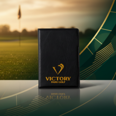 빅토리 파크골프 전용 스코어카드케이스 (카드포함) 스코어 점수 기록 작성 카드 보관 케이스 지갑, 레드