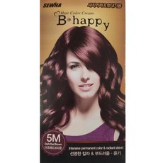 세화피앤씨 비해피 헤어 컬러 크림, 5M 다크레드브라운, 1개