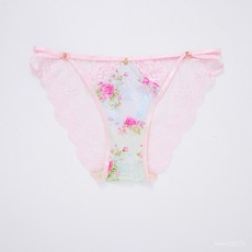 交換禮物-古懷社 大碼200斤內mm透氣性感蕾絲網紗蠶絲內檔一件代髮, 粉色,L適合100-120