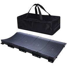 Homeon Wheels 타이어 세이버 경사로 미끄럼 방지 패드 디자인 자동차 타이어 휠 경사로 플랫 스팟 및 플랫 타이어 방지 타이어 세이버 보관 휴대용 가방 쉬운 보관 4팩