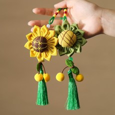 向日葵掛件 敎師節禮物 仿真花束掛件 房間掛飾 居家掛飾 青春活力恩師禮物, (2個)指引+陽光_向日葵掛件
