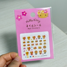 일본정품 헬로키티 태닝키티 네일 스티커, 1개