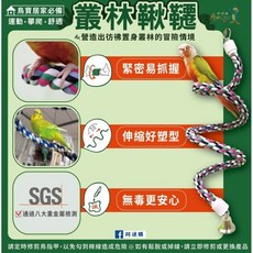 阿迷購 Amigo 叢林鞦韆 鸚鵡 運動 攀爬 舒適 緊密易抓握 無毒安心, 1個, 叢林鞦韆(大)