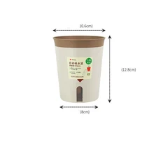 자동 급수 화분 이중 레이어 플라스틱 정원 실내 가정용 바닥 관개 12 월, 05 Brown-S, BrownS
