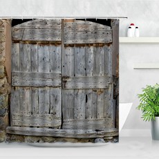 모로코 샤워 커튼 세트 세 게이트 기하학 패턴 출입구 디자인 입구 건축 동양 스타일 욕실 커튼